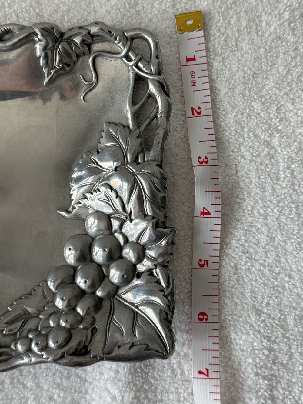 Arthur Court Silver Grape Motif Serving Tray - Picture 7 of 7